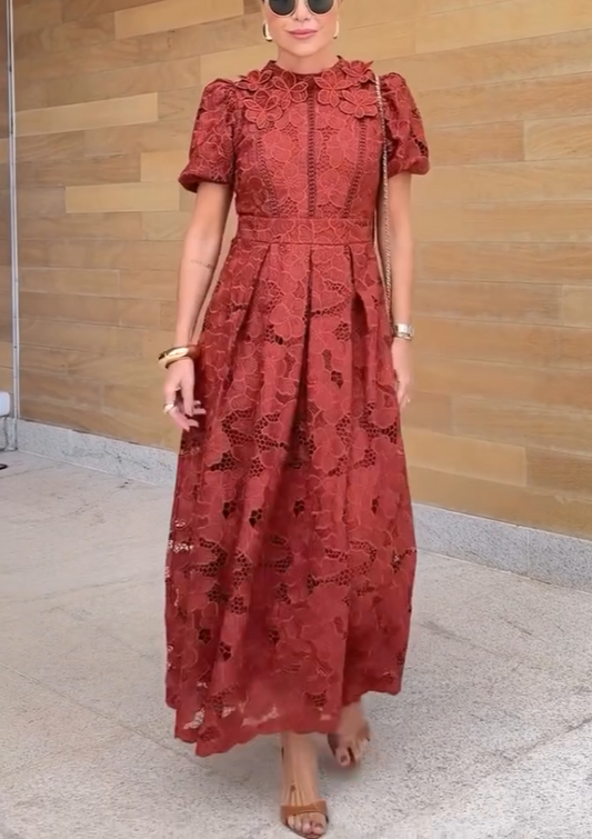 3D Flower Maxi Dress